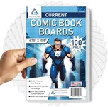 Current Comic Book Backing Boards 24PT - 100CT (6.75" x 10.5"), Comic Book Boards for Fabric, Comic Book Storage Boards, Comic Book Supplies, Precision Cut for Current Comic Book Bags & Sleeves.