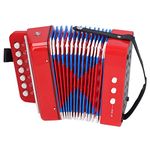 Kids Accordion, Lightweight and Environmentally-friendly Toy Accordian with 7 Keys Button, Mini Musical Instruments for Child, Children, Kids, Toddlers, Beginners