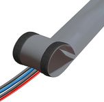 Rubber Bond Carpet Cord Cover Strips - Carpet Cord Hider for Easy Cable Management - 6"x48" Cord Covers for Wires on Floor - Low Profile Carpet Cable Cover - Floor Wire Cover for Carpet - Grey