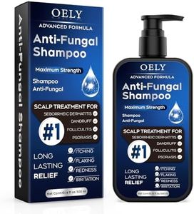 Antifungal Shampoo for Seborrheic Dermatitis, Folliculitis & Scalp Psoriasis, Anti-Dandruff Shampoo for Men & Women, Relieves Scalp Itching, Dryness, Sulfate & Paraben-Free, 10.1 Fl Oz
