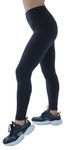 High Waist Womens Leggings - 4 Way Stretch Yoga Pants Workout Leggings - Ankle Length Jeggings for Women(S-M, Black)