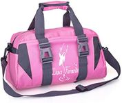 Small/Large Dance Duffle Bag For Girls Sport Gym Bags For Women Yoga Bag (pink and white, Large)