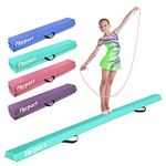 FBSPORT Gymnastics Beam 270cm 9ft PU Leather, Folding Balance Beam Gymnastics Equipment for Home Girls Kids Adults Training, with Carry Handles Anti-Slip Base