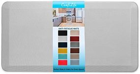 ComfiLife Anti Fatigue Floor Mat – 3/4 Inch Thick Perfect Kitchen Mat, Standing Desk Mat – Comfort at Home, Office, Garage – Durable – Stain Resistant – Non-Slip Bottom (24" x 70", Silver)