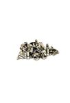 Nimida™ Flat Headed Nickel Plated Belt Screw Binding Screw Chicago Screw Rivet Stud - Pack of 50 Pairs for Buckle Leather Craft Bag Belt