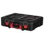 Milwaukee 4932464087 Weatherproof Packout Toolbox, Black, Red