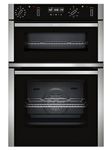 NEFF N50 U2ACM7HH0B Double Oven with Pyrolytic Self Cleaning, Wifi Enabled with Home Connect, Integrated, Stainless Steel, 88.8 x 59.4 x 55cm (H x W x D)