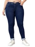 Nifty Women's Denim Stretchable High Waist Plus Size Jeans (NFTYPLS_1393_BSC_40_Blue_40)