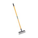 Falcon FRWH-10 Steel 10-Teeth Garden Rake with Steel Handle (Multicolor)