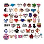 RUBYCA Wholesale 100pcs Floating Charms Lot for DIY Glass Living Memory Locket Silver Gold Color Mix 7