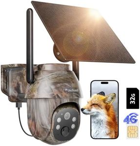 usogood 4G LTE Cellular Trail Camera Solar Powered with 32GB Memory and Unlimited Traffic Package SIM Card, Pan-Tilt 355° View and 2K HD Wildlife Camera with Night Vision Motion Activated Waterproof