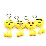 First Choice Round Emoji Face with Leg Soft Cushion Keychain for Gifts (Set of 12) | Cotton