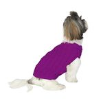 NTS Pets Small Dog Jumper | Cute and Cosy Turtleneck Puppy Jumper | Dog Jumper for Small Dogs | 5 Colours and 3 Sizes (Purple, Small)