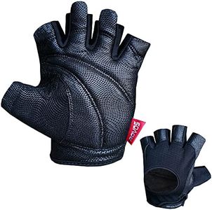 ROVOS Workout Gloves for Men Ventilated Leather Weightlifting Gloves, Double-Layer Anti-Slip Palm with Foam Padding for Superior Grip and Hand Protection - M