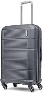 AMERICAN TOURISTER Stratum XLT 2.0 Expandable Hardside Luggage with Spinner Wheels, Charcoal, 24-Inch Checked-Medium, Stratum 2.0 Expandable Hardside Luggage With Spinner Wheels