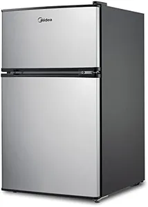 Midea WHD-113FSS1 Compact Refrigerator, 3.1 cu ft, Stainless Steel