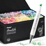 Ohuhu Alcohol Markers Brush Tip-320-color Double Tipped Art Sketch Marker Set for Artists Adults Coloring Illustration-Brush & Chisel Dual Tips-Honolulu Series of Markers - Refillable Ink, Multicolor