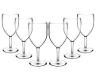 Set of 6 Elite Premium Unbreakable Reusable Polycarbonate Plastic Large Wine Glasses (310ml to Rim Height 18.8cm, Max Diameter 8.1cm) Realistic Alternative to Glass Made in UK