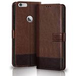 TheGiftKart iPhone 6 / 6s Flip Back Cover Case | Dual-Color Leather Finish | Inbuilt Stand & Pockets | Wallet Style Flip Back Case Cover for iPhone 6 / 6s (Brown & Coffee)