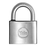 Yale Y1140040080 Padlock - 40 mm-Brass-Stainless Steel Shackle