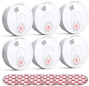 SITERWELL Smoke Detector, 10 Year Smoke Detector with Photoelectric Sensor and Low Battery Warning, Smoke Alarm with Do Not Disturb Mode for Bedroom, UL Listed, Smoke Detector 10 Year Battery, 6 Pack