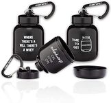 On My Whey - Portable Protein and Supplement Powder Funnel Keyring - Punny Variety 3-Pack