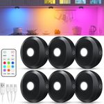 WILLED RGB Puck Lights,Rechargeable