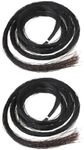 BQLZR Horse Tail Hair for Bow 31 to 31.5 Inch Black Professional Violin Part Pack of 2