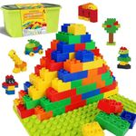 shineFinder Large Building Blocks Compatible with Duplo Building Blocks, Large Building Blocks Set, Building Blocks for Toddlers from 3 Years with Stone Box, Set for Creative Play, Educational Toy