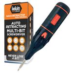 Kelvin Tools Retractor Auto Advance - Automatic Multi-Tool Screwdriver, Multi-Head Screwdriver All-in-one, Autoloader Multi-bit 6-in-1 Screwdriver, Multi-use Tools (Black/Orange)