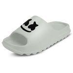Keneye Boy's Stylish Comfortable Flip Flop Slides Slipper Multicolour (Grey, numeric_5)