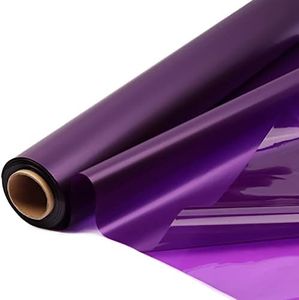 CMFYHM Violet Cellophane Wrap Roll,Colorful Cello 34 In Wide X 100 Ft Long, Translucent Colored Cellophane Wrapping Paper for Gift Baskets Wrap, Treats, Holiday, DIY Arts Crafts Decoration (Violet)