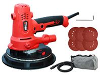 IBELL Dry Wall Sander DS80-70, 800W, Copper Armature, 1200-2300RPM, Variable Speed Control, Switch Lock Feature, 8 Hole vacuum and LED light