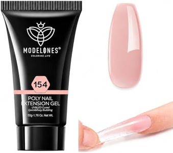 modelones Poly Nail Gel Builder Extension Nude Nature Color Light Apricot Acrylic Enhancement Thickening Trendy Nail Art Design Salon Professional Technician Tool 50ML 1.76oz