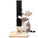LALOBAN Premium Cat Scratching Post - 24 Inch Tall Tower with Interactive Toys - Ideal for Medium, Large & Small Indoor Cats - Protects Furniture & Enhances Cat's Well-Being