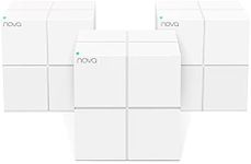 Tenda Nova AC1200 Mesh WiFi System, Coverage Up to 6000sq², Dual Band Gigabit Ports WiFi Mesh, Ultra-Low Latency Seamless Roaming, Parental Controls, Easy Setup, Works with Alexa【Nova MW6-3 Pack】