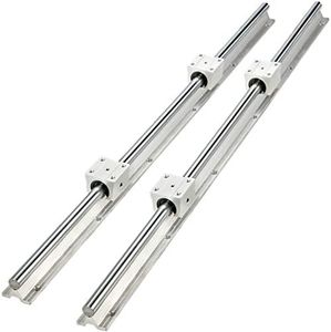 BestEquip 2PCS SBR16-1500mm Linear Slide Rail 4PCS SBR16UU Bearing Block CNC Kit Linear Rails and Bearings Kit CNC Rails Set forAutomated Machines and Equipments