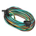 4 Pin Trailer Connector, VINAUO Trailer Wiring Harness Kit 18 AWG Color Coded Trailer Wire with 4 Way Flat Plug, 25Feet Male 4Feet Female Utility Trailer Wiring Kit for Boat Trailer Lights