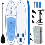 FunWater 10'6×33"×6" Inflatable Stand Up Paddle Board with Premium SUP Paddleboard Accessories,Adults & Youth for All Skill Levels, Included with Board, Paddle, Pump, Three Fins, Backpack