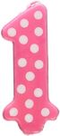 Ultimate Cake Group Decopac First Birthday Dots Candle, Pink