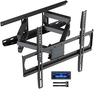 Tilt and Swivel TV Wall Mount for 26-55 Inch Flat and Curved TVs, Extends Double Arm Full Motion TV Wall Bracket Holds Up to 45kg, Max VESA 400x400mm, Includes Cable Ties and Bubble Level