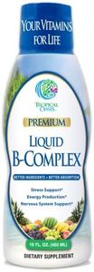 Premium Liquid B Complex Vitamin- Fast Absorbing Liquid B-Complex Supplement w/ all 8 B-vitamins, PLUS energizing herbal blend w/ Ginseng, Ginkgo, and Eleuthero Root - Vegan, NON-GMO - 16oz, 32 Serv