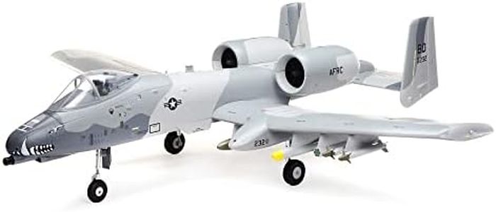 E-flite RC Airplane A-10 Thunderbolt II Twin 64mm EDF BNF Basic Transmitter Battery and Charger Not Included with AS3X and Safe Select EFL011500