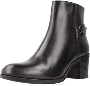 Geox D New Asheel, Bota de Tobillo Mujer, Negro, 39.5 EU