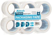 Heavy Duty Clear Packing Tape -Acrylic Adhesive- 2.7mil Super Strong Commercial Grade- Size 1.88 x 60 Yard- 3 Inch Core- Refill - Moving-Packaging-Shipping