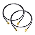 Bingfu SMA Male to SMA Female Bulkhead Mount RG174 Antenna Extension Cable 1m 3 feet 2-Pack Compatible with 4G LTE Router Gateway Modem Cell Phone Signal Booster Cellular Amplifier SDR Dongle Receiver