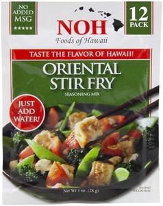 NOH Oriental Stir Fry Seasoning Mix, 1 oz Packet (Pack of 12) - Easy-to-Use Authentic Asian Stir Fry Seasoning Mix, Ideal for Beef, Chicken, Pork, Fresh Veggies, and More - No Added MSG - Made in USA