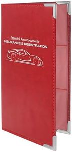 Autostyle Guard Insurance Card and Registration Document Holders | Premium Wallet with Magnetic Closure (Red, 50 Pack)