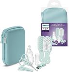 Philips Avent Baby Care Kit - Starter Kit with 9 Accessories: Nail Clippers, Scissors, 3 Nail Files, Comb, Hair Brush, Nasal Aspirator and Finger Toothbrush (Model SCH401/00)