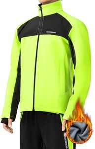 ROCKBROS Cycling Jackets for Men Winter Bike Jackets Thermal Windproof Jacket Cold Weather Cycling Hiking